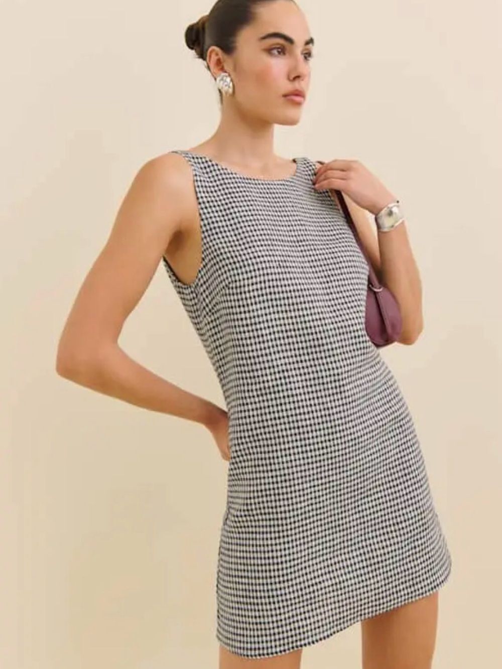 NWT Reformation Rosemond Linen Dress – Remy Check
Size 8 | Made in USA